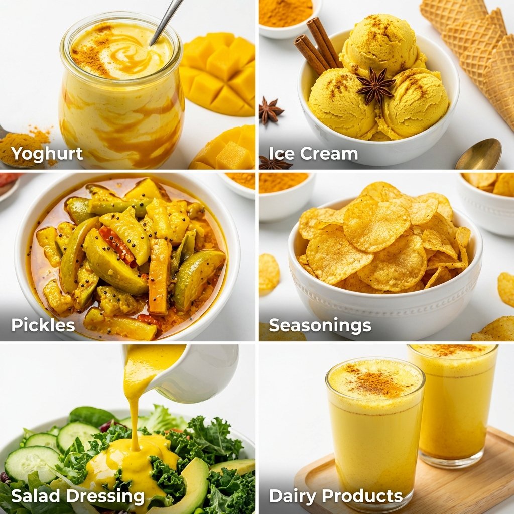 Curcumin applications: Butter, Baked Goods, Ice Cream, Seasonings